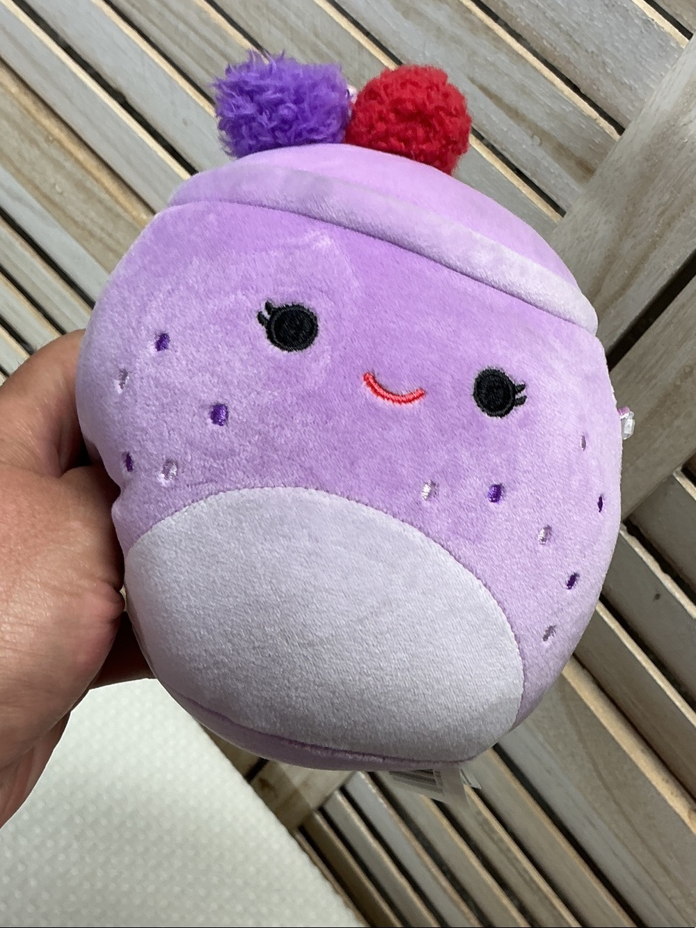 Purple Plush Kids Accessory Squishmallow-Style Mini Toy